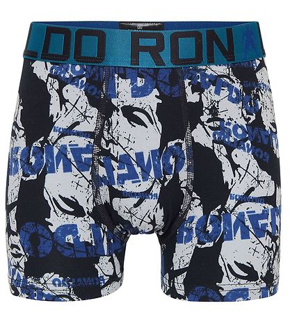 Ronaldo Boxers - 5-Pack - Navy/Grey Melange/Petrol w. Pattern