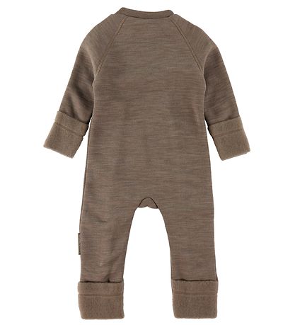 Smallstuff Pramsuit w. Zippers - Wool - Nature