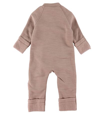 Smallstuff Pramsuit w. Zippers - Wool - Soft Powder