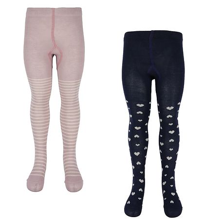 Minymo Strumpfhosen - 2er-Pack - Violet Ice