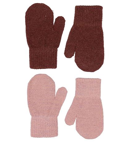 CeLaVi Mittens - Wool/Polyester - 2-Pack - Fudge w. Glitter