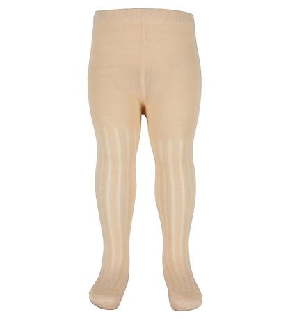 Minymo Strumpfhosen - 2er-Pack - Bambus - Rib - Off White