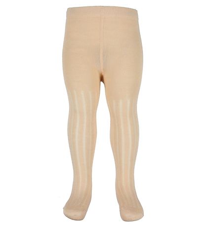 Minymo Tights - 2-Pack - Bamboo - Rib - Off White