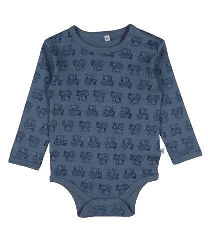 Pippi Baby Bodysuits l/s - 4-Pack - Blue Mirage
