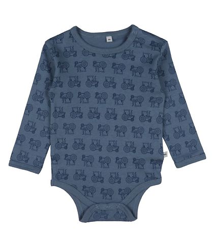 Pippi Baby Bodysuits L/æ - 4-Pack - Blue Mirage
