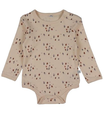 Pippi Baby Bodysuits l/s - 4-Pack - Burlwood