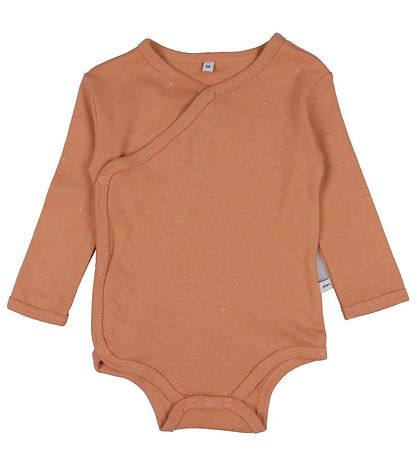 Pippi Baby Wrap Bodysuits L/æ - 4-Pack - Burlwood