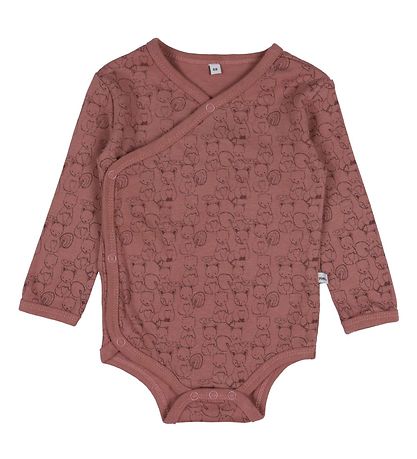 Pippi Baby Wrap Bodysuits L/æ - 4-Pack - Burlwood