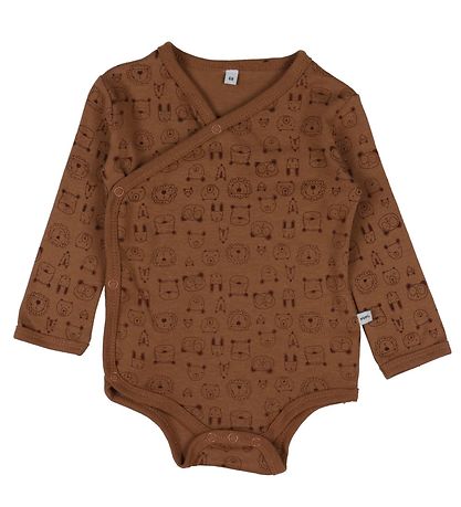 Pippi Baby Wrap Bodysuits L/æ - 4-Pack - Blue Mirage