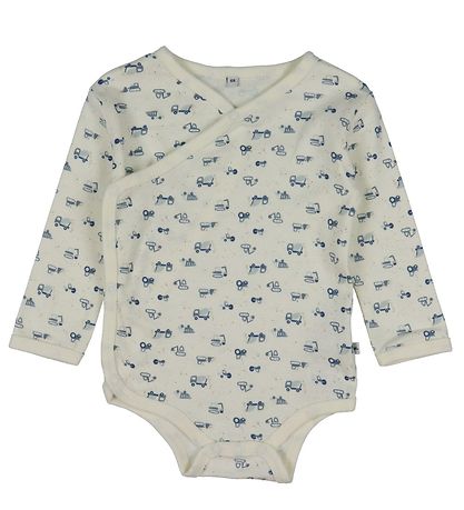 Pippi Baby Wrap Bodysuits L/æ - 4-Pack - Blue Mirage
