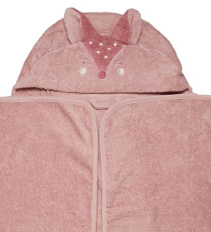 Pippi Baby towel - 70x120 cm - Misty Rose w. Fox