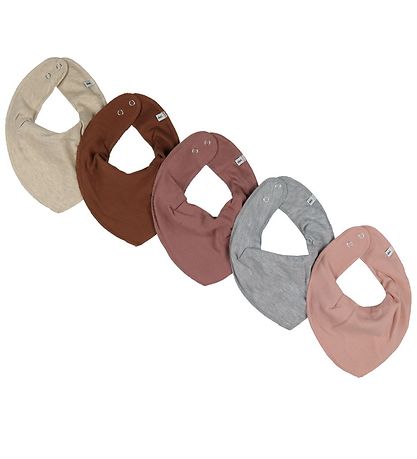 Pippi Baby Teething Bib - 5-Pak - Burlwood