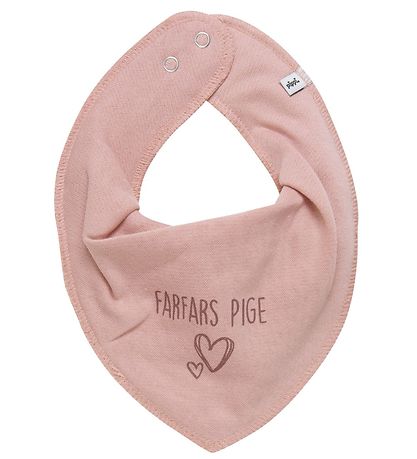 Pippi Teething Bib - Pointy - Misty Rose w. Grandfather's Girl