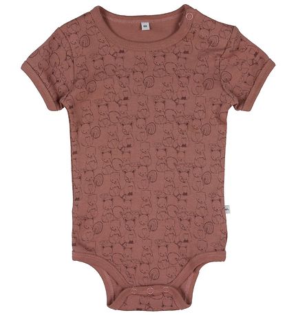 Pippi Baby Bodysuits k/æ - 4-Pack - Burlwood