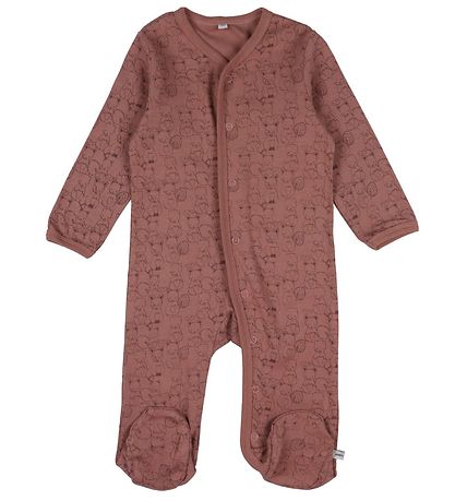 Pippi Baby Jumpsuit - Nightsuit Suit - 2-Pack - Burlwood