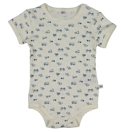 Pippi Baby Bodysuits s/s - 4-Pack - Blue Mirage