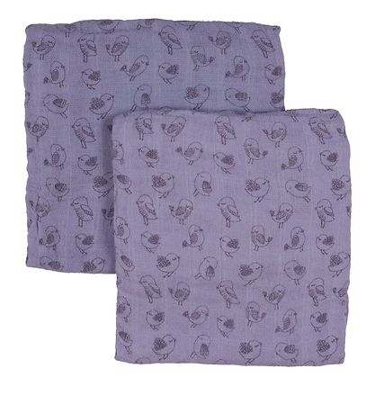 Pippi Baby Muslin Cloths - Organic - 8-Pack - 65x65 cm - Wisteri