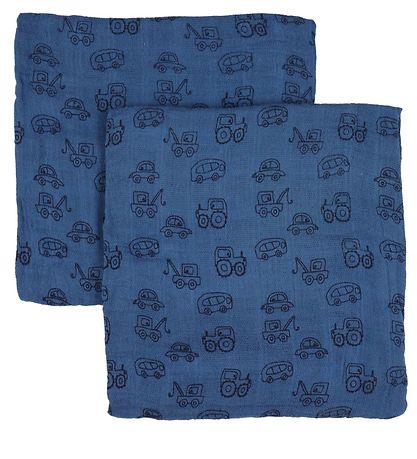 Pippi Baby Muslin Cloths - Organic - 8-Pack - 65x65 cm - Air Blu