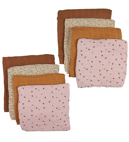 Pippi Baby Muslin Cloths - Organic - 8-Pack - 65x65 cm - Mocha M