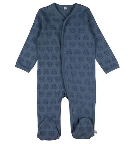 Pippi Baby Strampler - Schlafanzug - 2er-Pack - Blue Mirage