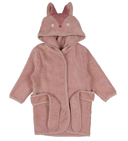 Pippi Baby Bathrobe - Misty Rose w. Fox