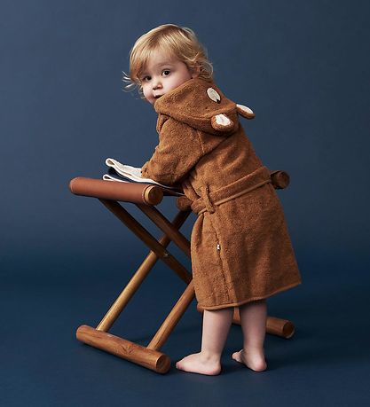 Pippi Baby Bademantel - Mandel m. Bär
