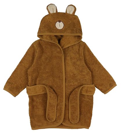 Pippi Baby Bathrobe - Almond w. Bear