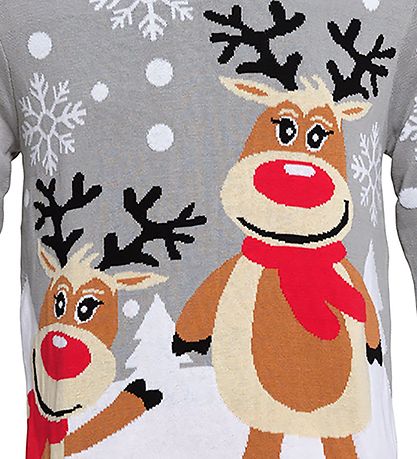 Jule-Sweaters Tröja - Söt - Grå