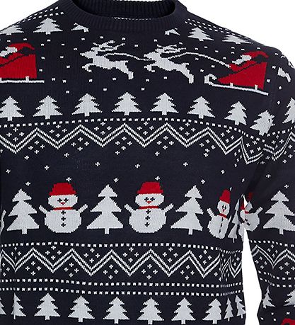 Jule-Sweaters Blússa - Stílhrein - Dökkblátt