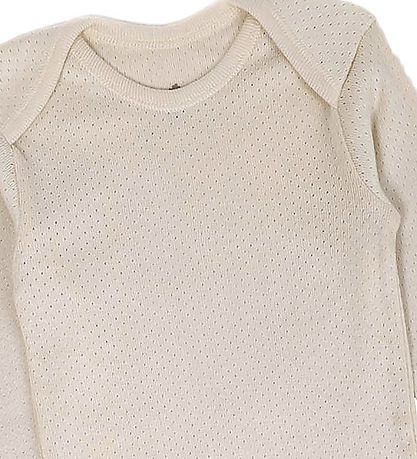 Pine Cone Bodysuit l/s - Pointelle Dot - Natura