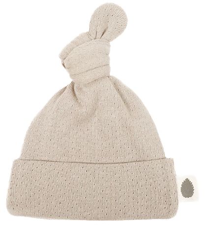 Pine Cone Beanie - Pointelle Dot - Nature