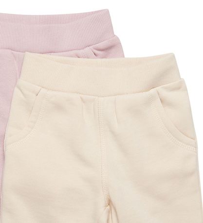 Minymo Joggingbroek - 2-pack - Violet Ice/Creme