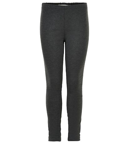 Minymo Leggings - 2er-Pack - Graumeliert meliert/Leopard
