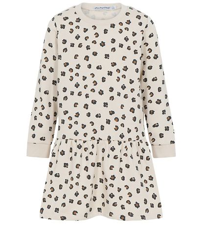 Minymo Kleid - 2er-Pack - Violet Ice/Elfenbein m. Leopard