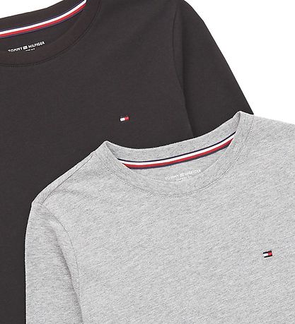Tommy Hilfiger Bluse - 2er-Pack - Medium+ Grey Heather/Black