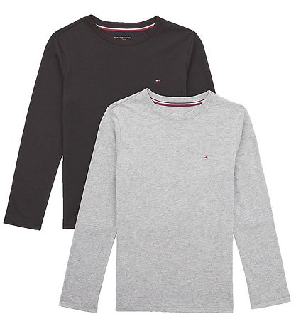 Tommy Hilfiger Bluse - 2er-Pack - Medium+ Grey Heather/Black