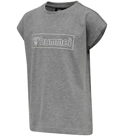 Hummel Stuttermabolur - HmlBoxline - Grátt