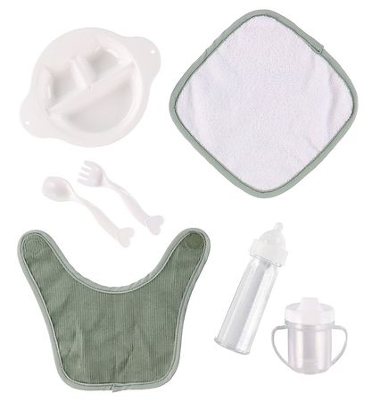 MaMaMeMo Doll Dinner Set I Bag - 8 Parts - Corduroy - Mint