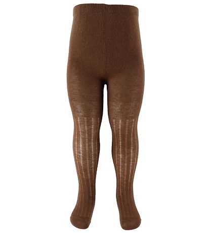Minymo Strumpfhosen - Rib - 2er-Pack - Haselnuss Brown