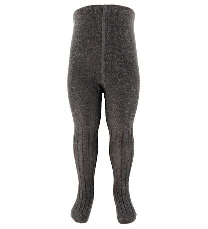 Minymo Strumpfhosen - Wolle - Rib - 2er-Pack - Grey Melange