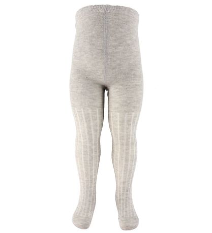 Minymo Strumpfhosen - Wolle - Rib - 2er-Pack - Grey Melange