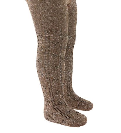 Minymo Strumpfhosen - 2er-Pack - Schwarz/Braun m. Glitzer