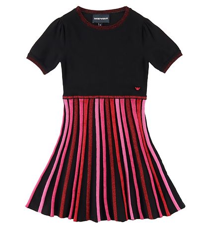 Emporio Armani Kleid - Strick - Schwarz/Rot