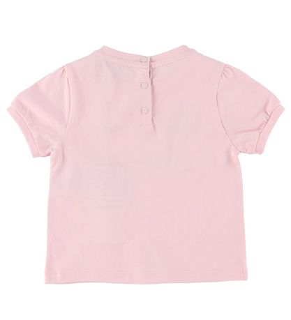 Emporio Armani Stuttermabolur - Bleikt M. Silfur/Rhinestone