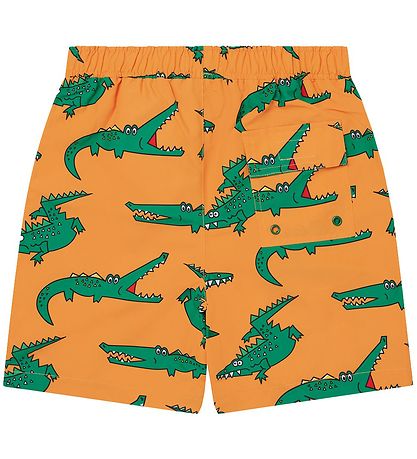 Stella McCartney Kids Sund stuttbuxur - Appelsína/Grænt M. Krókó