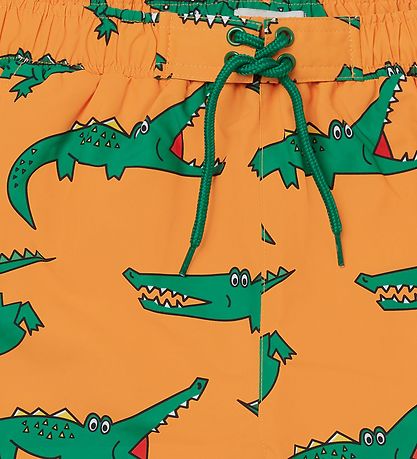 Stella McCartney Kids Sund stuttbuxur - Appelsína/Grænt M. Krókó