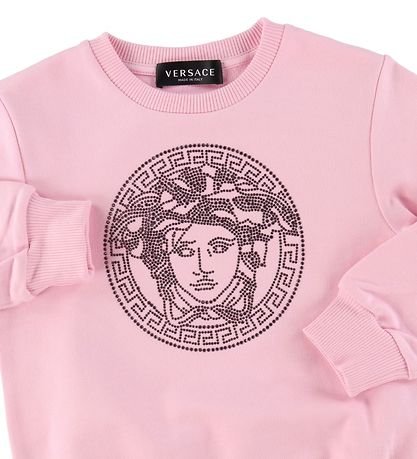 Versace Sweatshirt - Crystal Medusa - Candy w. Rhinestone