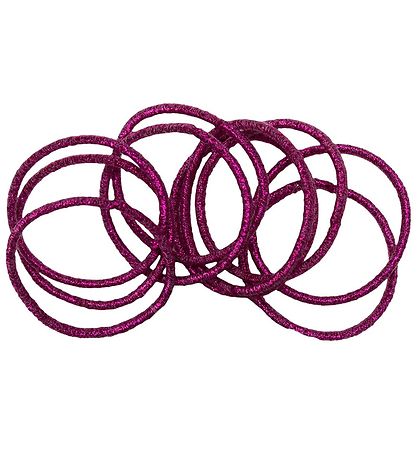 Little Wonders Elastic Hair Bands - Pink - 10-Pack - Burgundy Gl