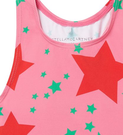 Stella McCartney Kids Swimsuit - UV50+ - Pink/Red w. Stars