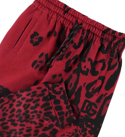 Dolce & Gabbana Joggingbuxur - Dýr - Rautt Leo